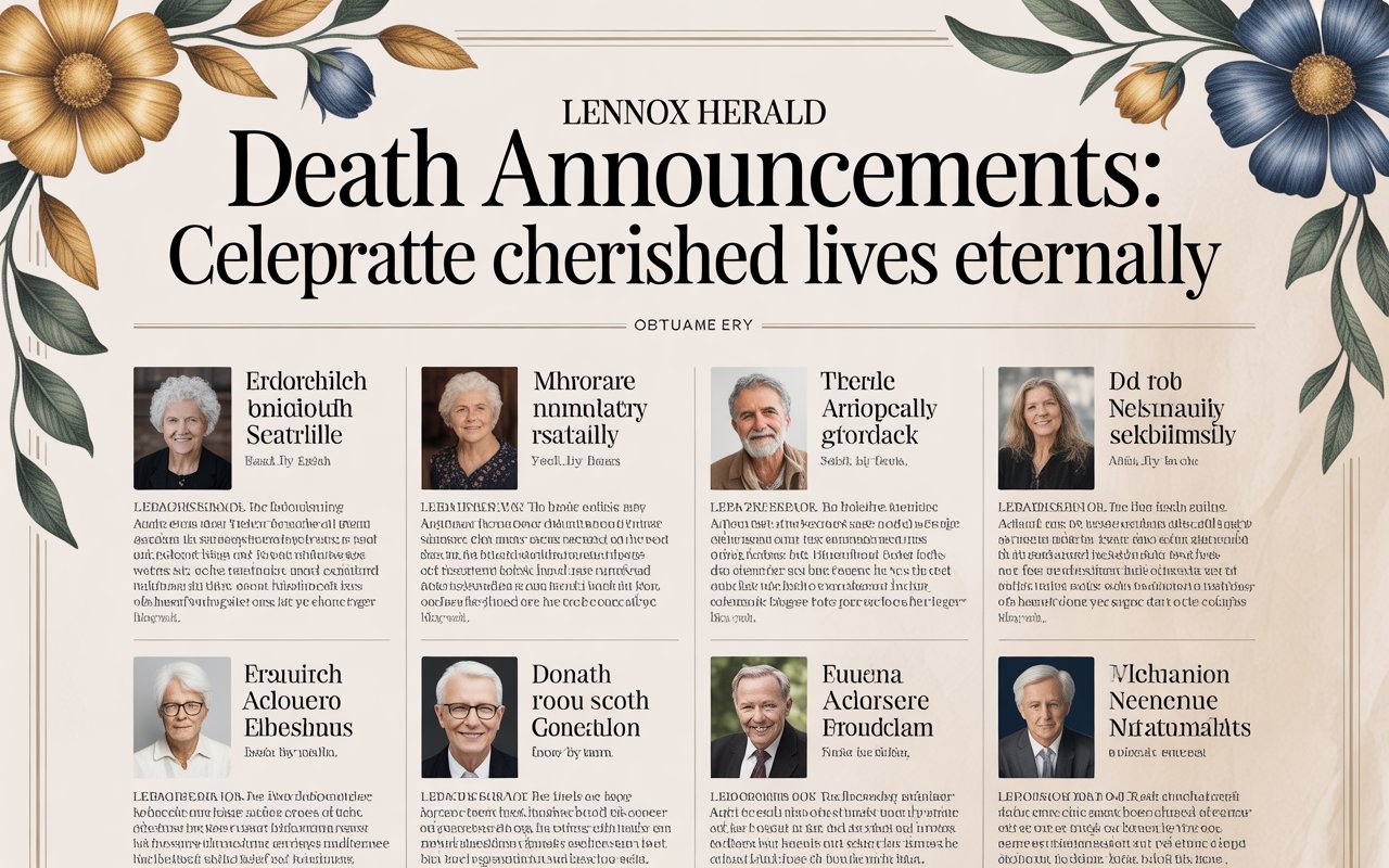 Lennox Herald Death Announcements: Celebrate Cherished Lives Eternally