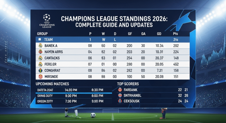 Champions League Standings